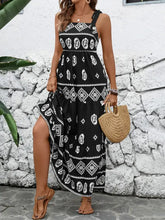 Printed Square Neck Maxi Cami Dress Casual Dresses
