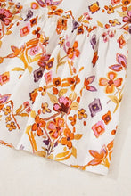 Printed Tie Neck Cap Sleeve Mini Dress Casual Dresses