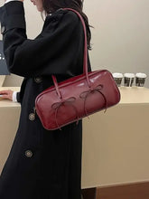 PU Leather Bow Trim Shoulder Bag Shoulder Bags