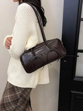 PU Leather Bow Trim Shoulder Bag Shoulder Bags