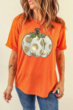 Pumpkin Graphic Orange T-Shirt for Women Orange Woman T Shirts