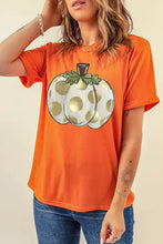 Pumpkin Graphic Orange T-Shirt for Women Woman T Shirts