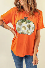 Pumpkin Graphic Orange T-Shirt for Women Woman T Shirts
