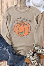 Pumpkin Graphic Round Neck Long Sleeve Sweatshirt Woman Sweatshirts