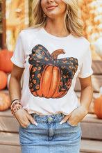 Pumpkin Graphic Tee for Women White