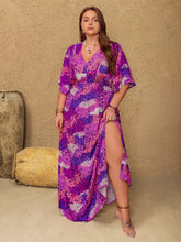 Purple and Pink Floral Maxi Dress Machine Wash Cold Tumble Dry Low Vivid Violet