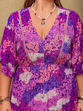 Purple and Pink Floral Maxi Dress Machine Wash Cold Tumble Dry Low