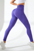 Purple Textured High Stretch Women’s Leggings