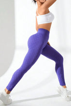 Purple Textured High Stretch Women’s Leggings