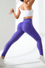Purple Textured High Stretch Women’s Leggings