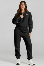 Quarter Zip Top and Drawstring Pants Active Set Woman Activewear