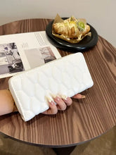 Quilted PU Leather Wallet in White or Black Wallets