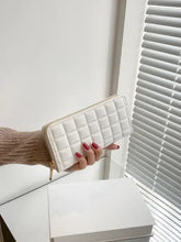 Quilted PU Leather Wallets in Pink Black and White White One Size Wallets