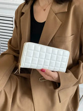 Quilted PU Leather Wallets in Pink Black and White Wallets