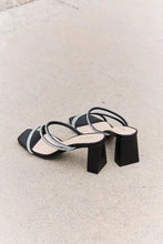 Qupid Level Up Rhinestone Strap Heels Woman Slippers