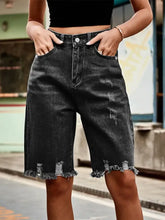Raw Hem Denim Shorts Denim Shorts