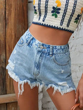 Raw Hem Denim Shorts Denim Shorts