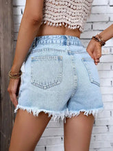 Raw Hem Denim Shorts Denim Shorts
