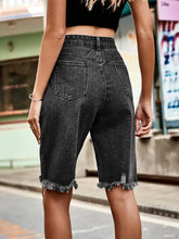 Raw Hem Denim Shorts Denim Shorts