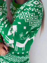 Red and White Christmas Sweater Dress Long Sleeve Length for Women Woman Sweater Dresses
