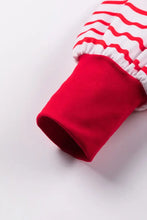 Red and White Heart Pattern Raglan Blouse for Women Woman T Shirts