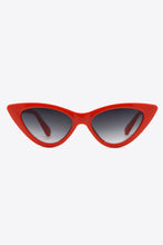 Red Cat Eye Sunglasses with Gold Chain Detail UV400 Protection