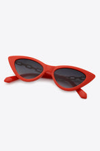 Red Cat Eye Sunglasses with Gold Chain Detail UV400 Protection