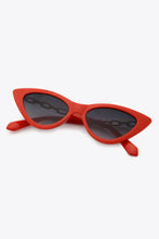 Red Cat Eye Sunglasses with Gold Chain Detail UV400 Protection Sunglasses