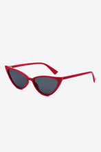 Red Cat Eye Sunglasses with Polycarbonate Frame and UV400 Protection Deep Red One Size
