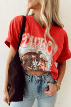 Red Cowboy Graphic T Shirt for Women Red