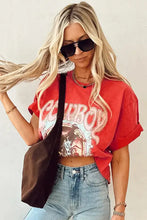 Red Cowboy Graphic T Shirt for Women Woman T Shirts