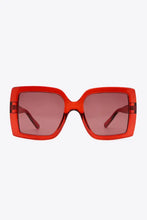 Red Oversized Square Frame Sunglasses with UV400 Protection Sunglasses