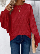 Red Ribbed Knit Sweater
