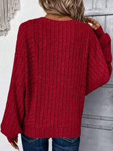 Red Ribbed Knit Sweater