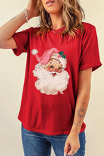 Red Santa Claus Graphic T-Shirt for Women