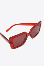 Red Oversized Square Frame Sunglasses with UV400 Protection