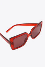 Red Oversized Square Frame Sunglasses with UV400 Protection Sunglasses