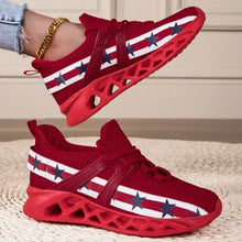Red Star Striped Athletic Shoes for Women Woman Athletic Shoes