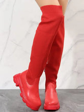 Red Thigh High Platform Boots for Women Woman Boots