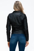 Removable Faux Layered Black Jacket with Fuzzy Hood for Women Woman Outerwear