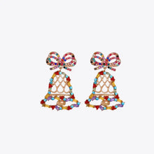 Rhinestone Alloy Christmas Bell Earrings Multicolor One Size Earrings