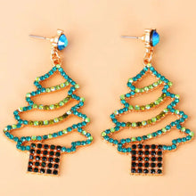 Rhinestone Alloy Christmas Tree Earrings Earrings