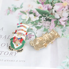 Rhinestone Alloy Santa Earrings Earrings