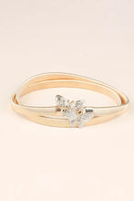 Gold rhinestone butterfly elastic metal belt for thin waist