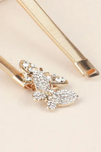 Gold rhinestone butterfly elastic metal belt for thin waist