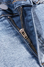 Rhinestone Light Wash Raw Hem High Waist Denim Shorts Denim Shorts