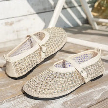 Rhinestone Mesh Mary Jane Flats for Women Stylish Loafers Woman Loafers