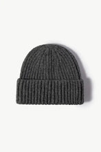 Rib-Knit Cuff Beanie Dark Gray One Size Hats