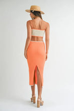 Ribbed Knit Color Block Cutout Midi Dress for Women