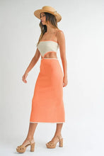 Ribbed Knit Color Block Cutout Midi Dress for Women